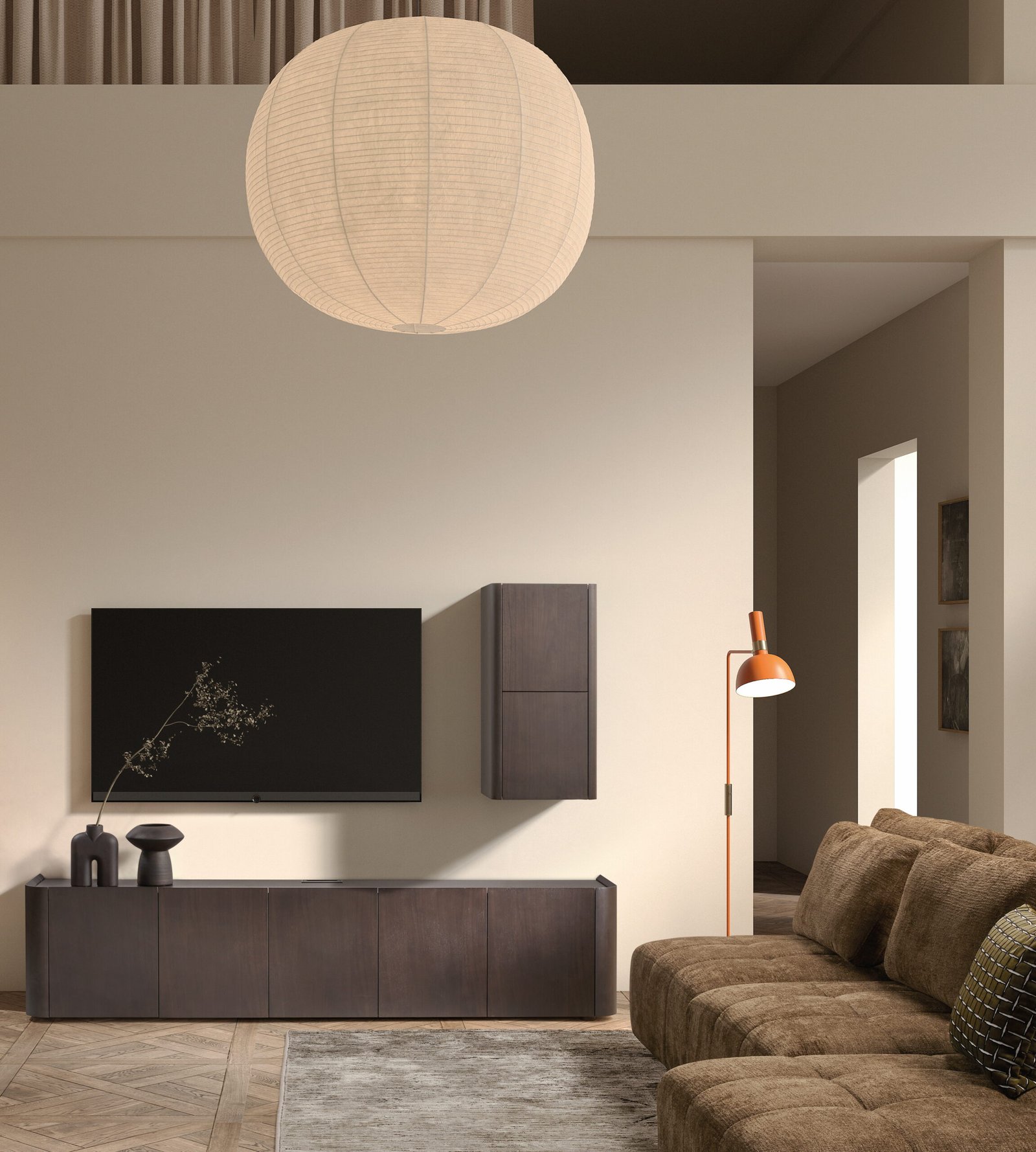 Chambao TV220+WALL - Dark Walnut